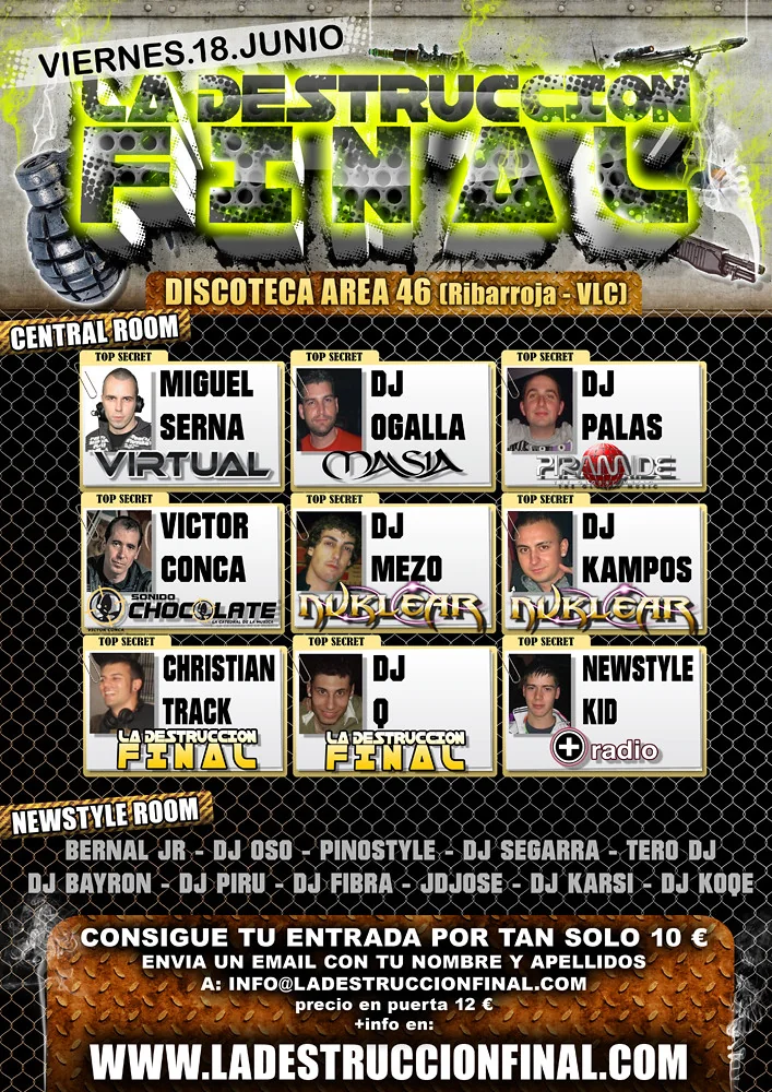 Cartel de La Destrucción Final · Área 46 · Ribarroja · 2010